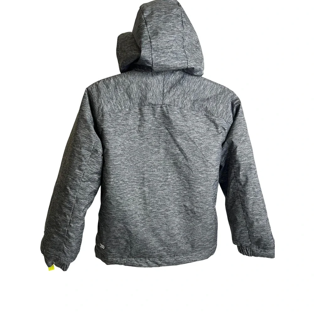 All in Motion‎ Kids Gray Puffer Jacket Wind Water Resistant Full Zip S